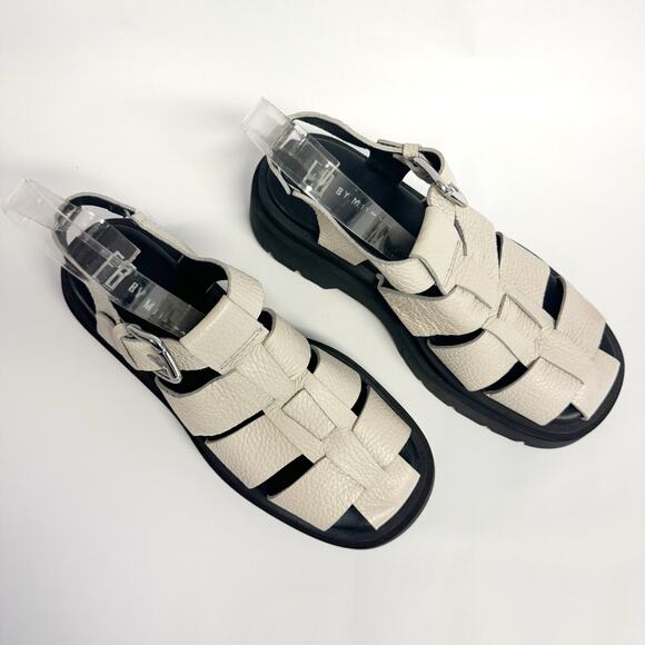 Miista Cream and Black Chunky Platform Sandals - Picture 2 of 14